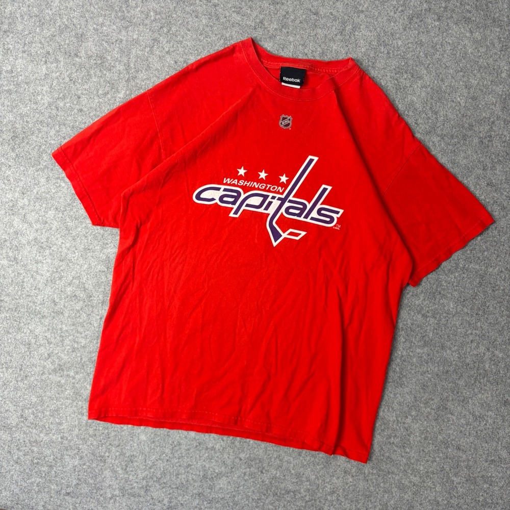 Reebok Washington Capitals Alex Ovechkin 8 NHL Red Graphic T-Shirt Mens Medium